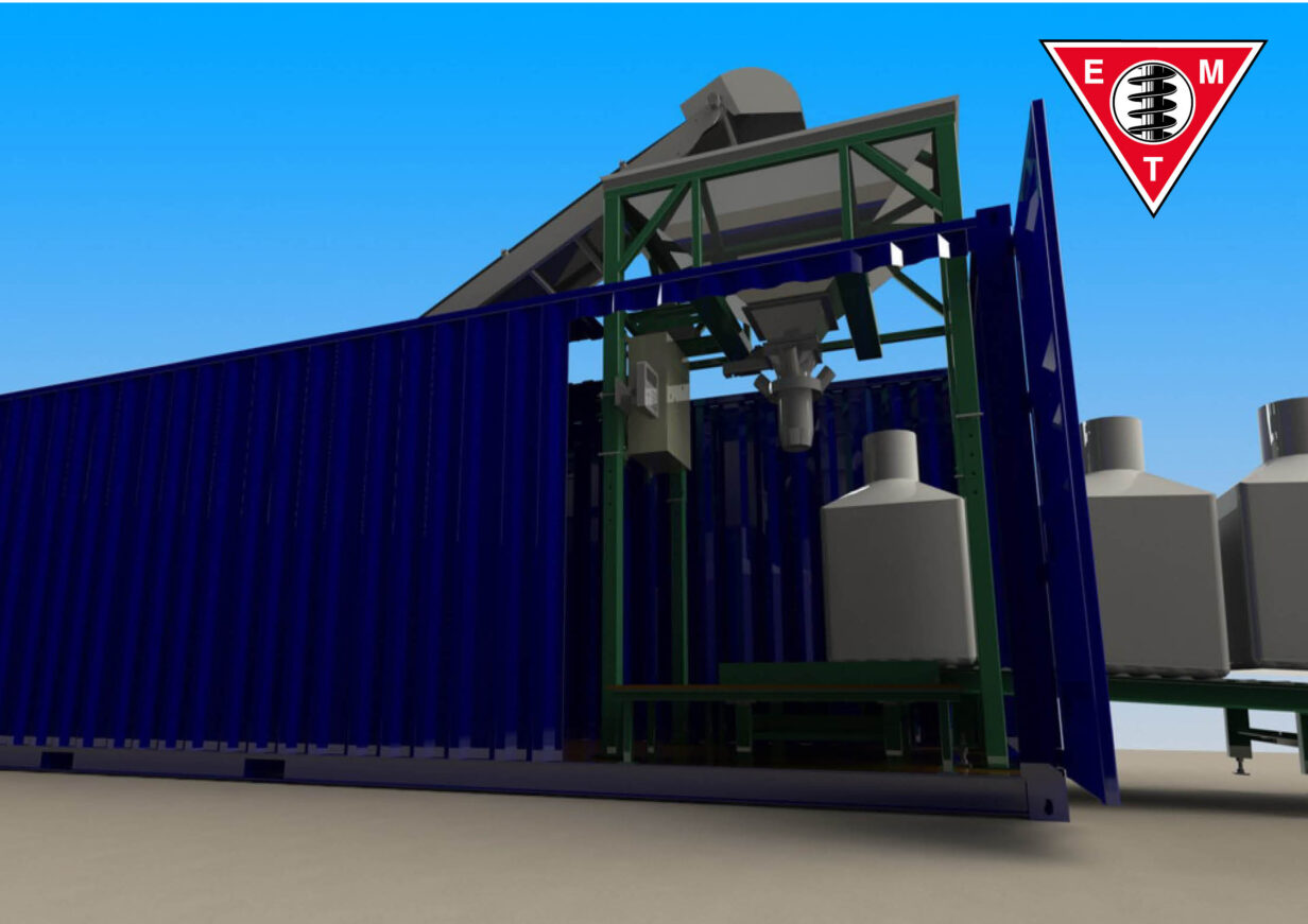Portable Big Bag Filling Machine in a 40 ft/12m Container